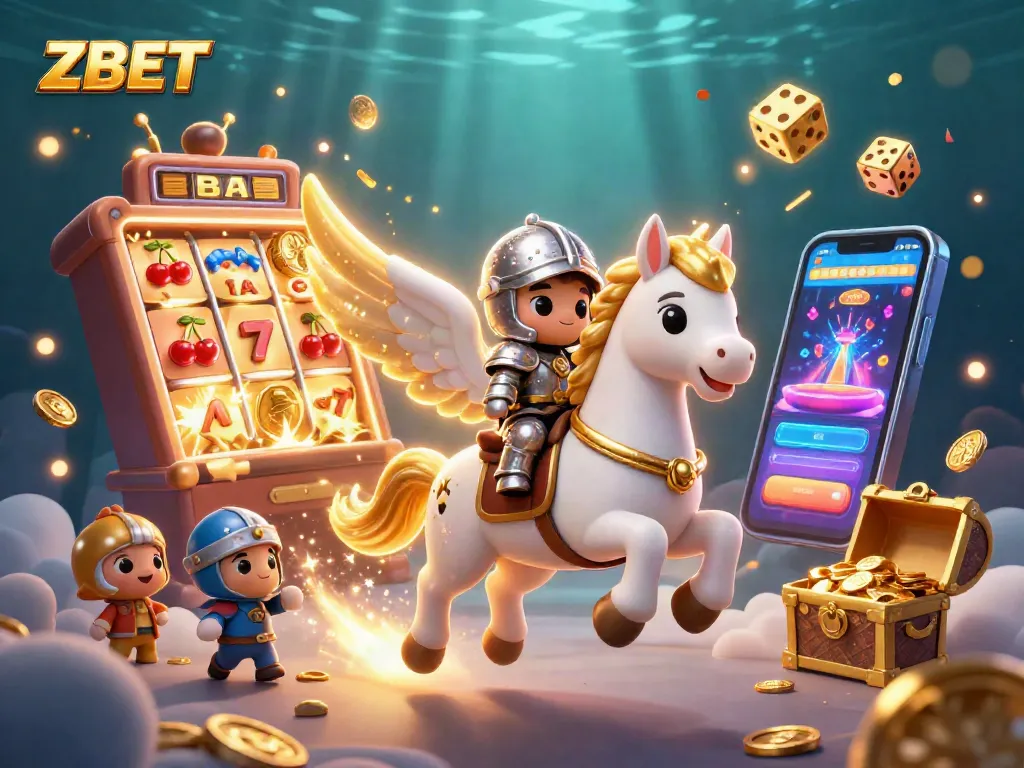 ZBET offers thrilling jackpot wins and vibrant casino excitement in this detailed illustration.