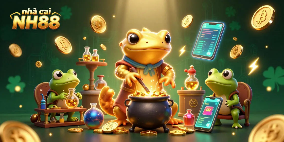 Experience nhà cái NH88's captivating gaming world with golden salamander alchemist creating coins.