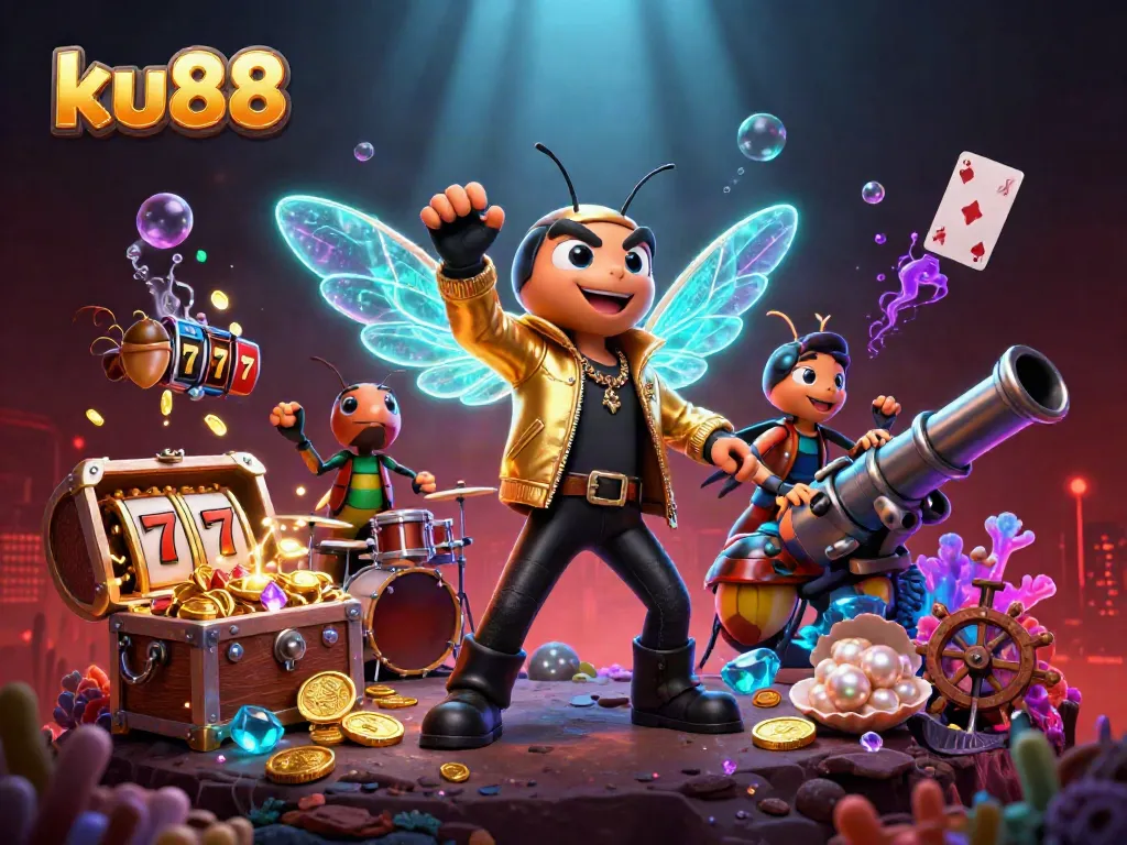 Engage with ku88's vibrant 3D casino scene showcasing animated characters and dynamic game elements.