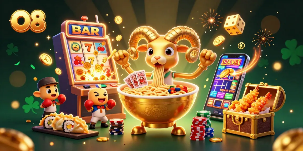 O8 engages players with jackpots from thrilling slot machines in a vibrant casino scene.