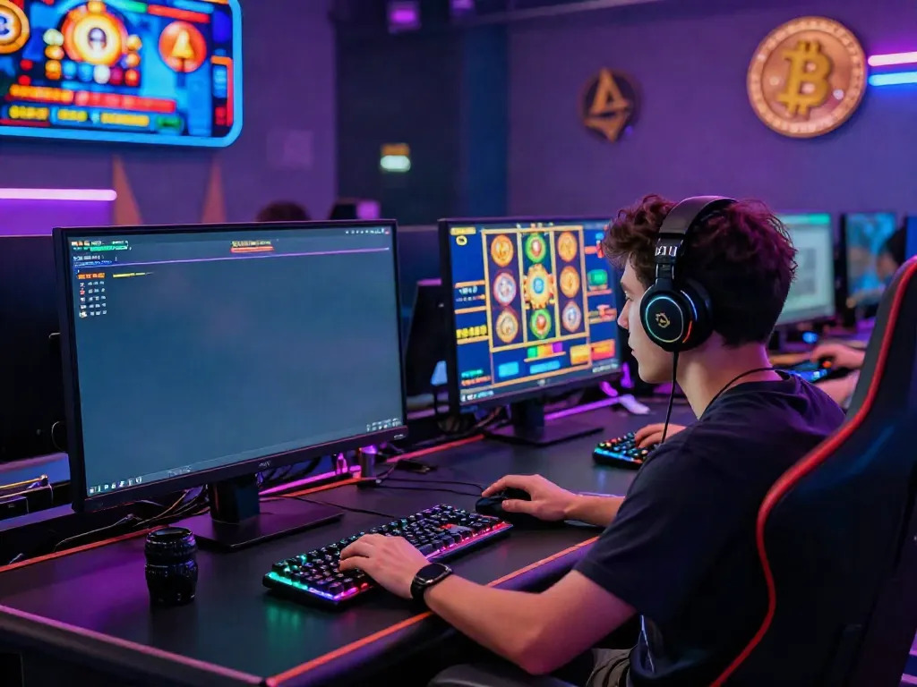 Engaging gaming action at Streek Crypto Casino Canada, with lively graphics and crypto decor.