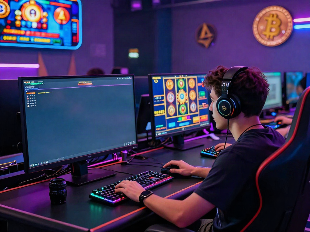 Engaging gaming action at Streek Crypto Casino Canada, with lively graphics and crypto decor.