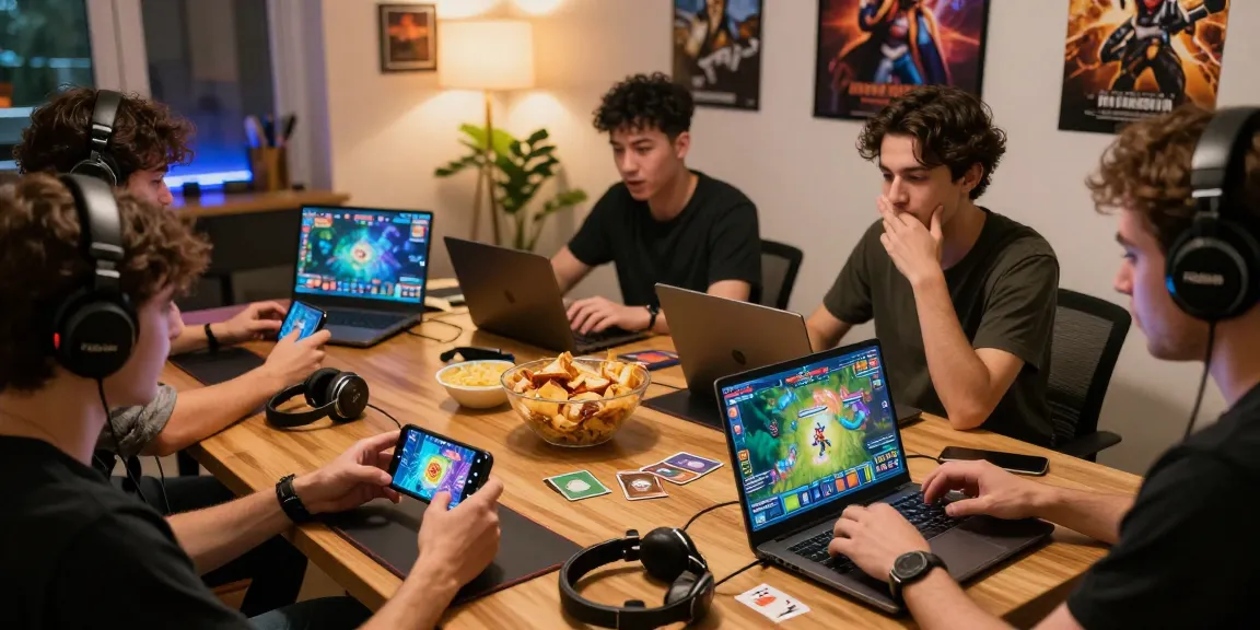 Friends playing on Rikvip platform in a cozy gaming setup