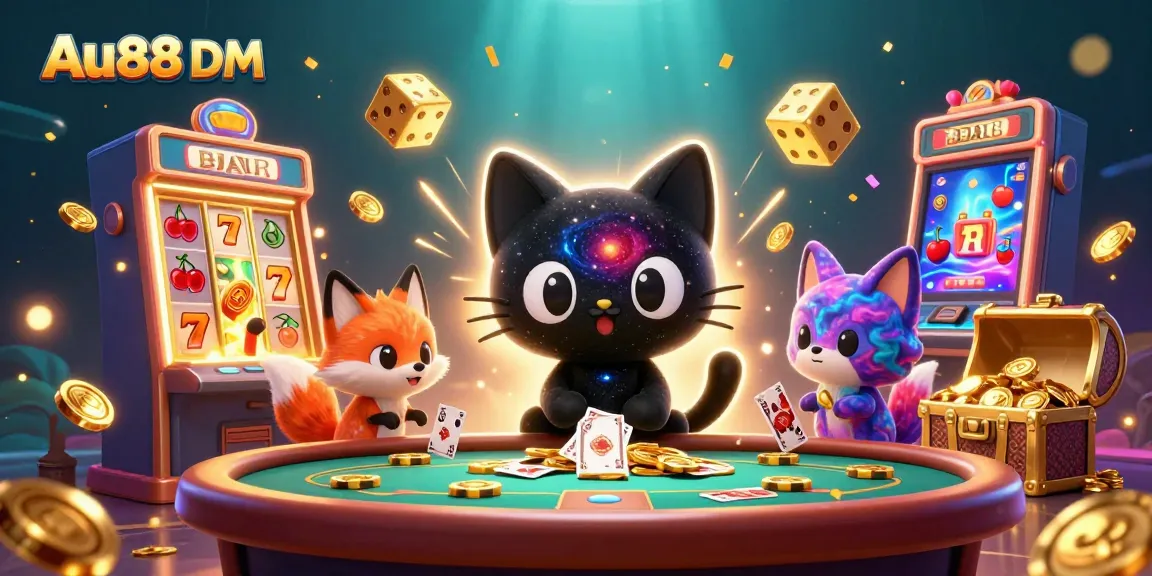 Experience the vibrant chaos of Au88 DM with stellar characters at the cosmic casino.