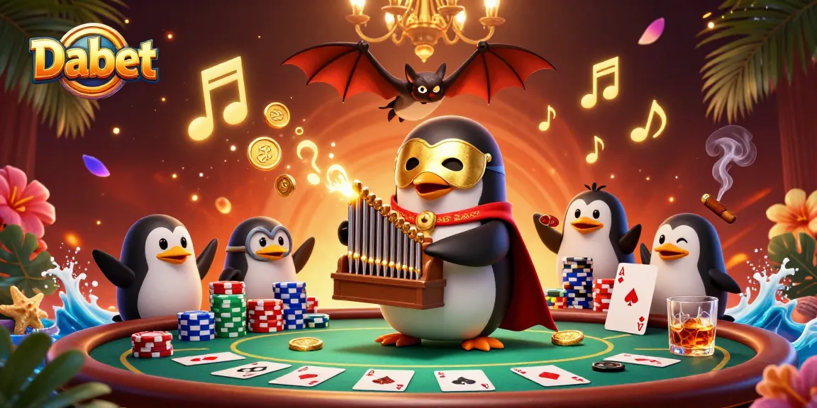 Dabet captures the thrill of online gambling with a vibrant 3D casino illustration featuring dynamic poker scenes.