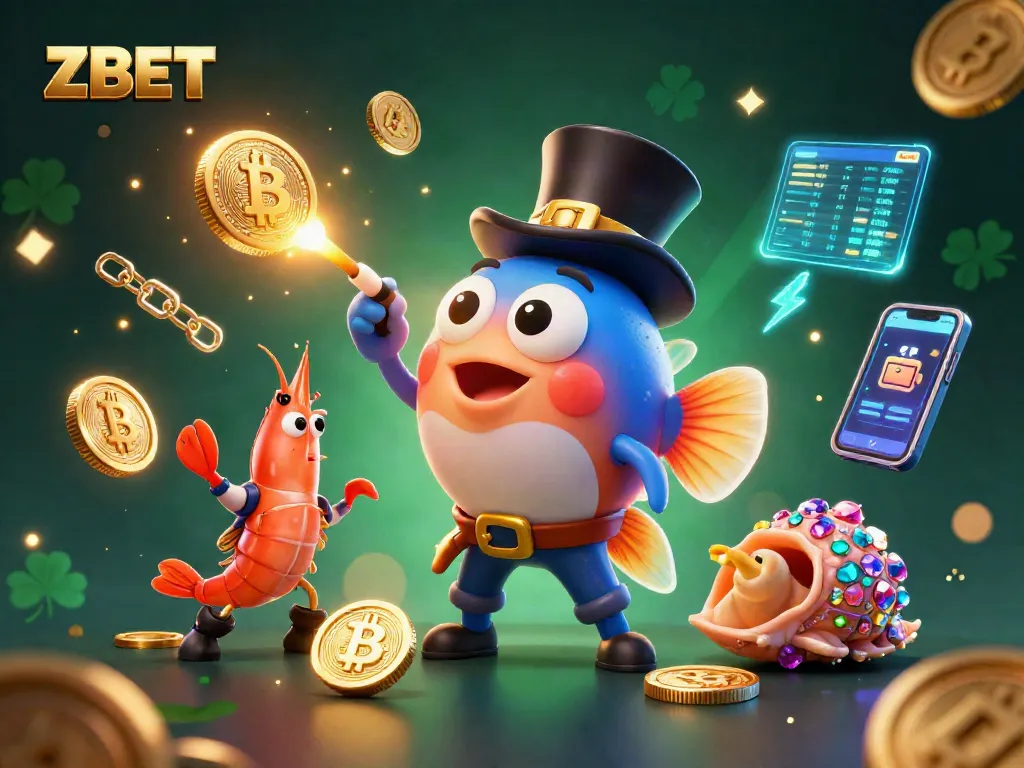 ZBET attracts players with thrilling golden coins and vibrant underwater elements in this dynamic casino scene.