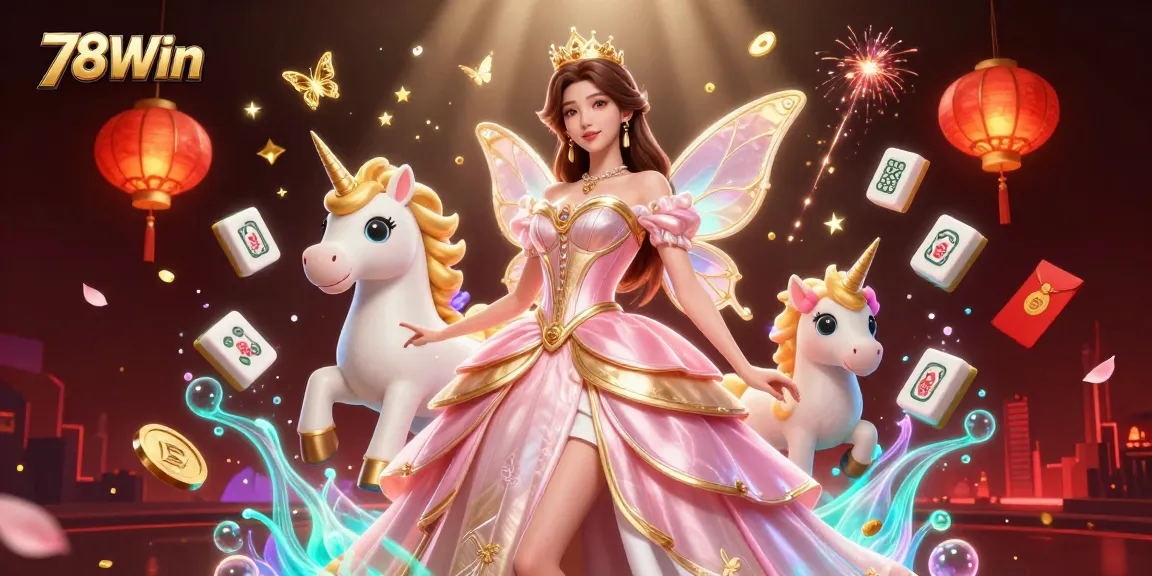 Experience thrilling gaming with 78Win in a vibrant 3D casino world filled with excitement and magic.