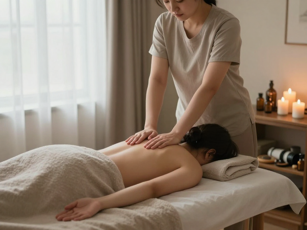Experience professional 화성출장마사지 in a serene home setting with a skilled therapist providing relaxation and comfort.