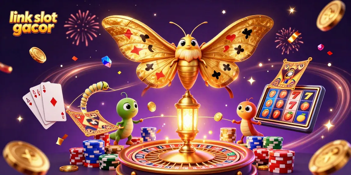 Experience the thrill of link slot gacor with a vibrant 3D illustration showcasing casino excitement and visuals.