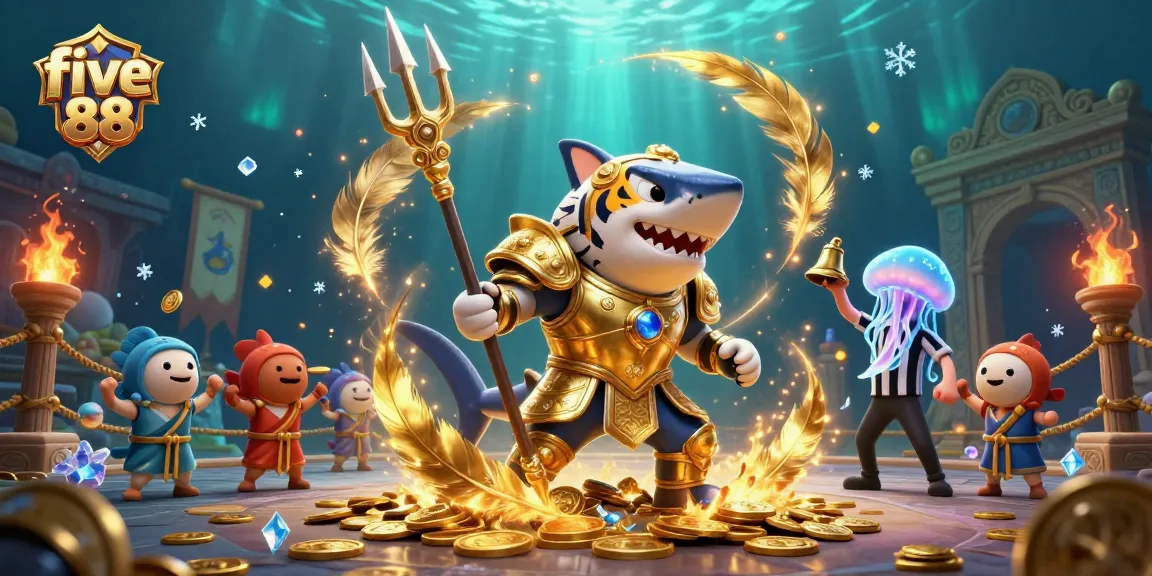 Engage with five 88's thrilling underwater casino as the tiger shark dominates the arena.