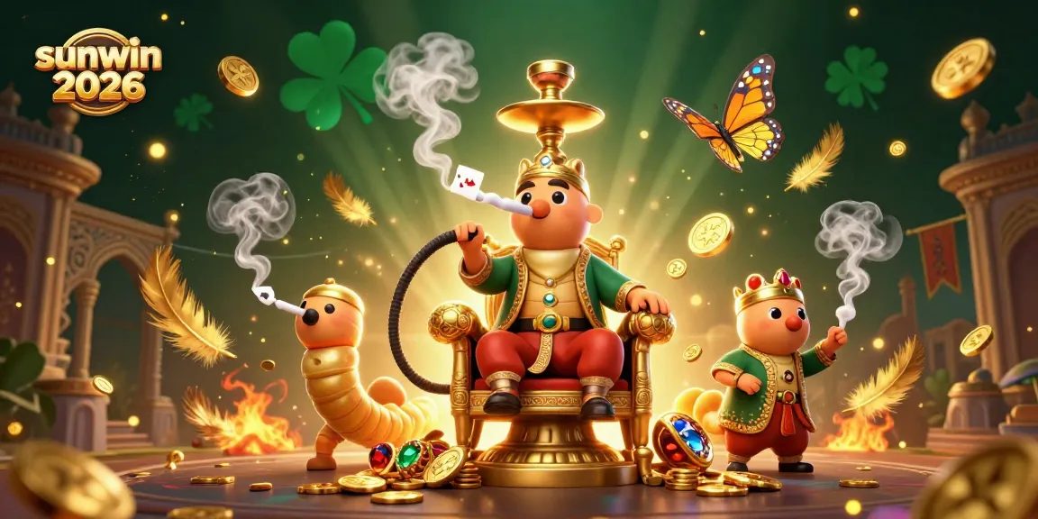 Engage with sunwin 2026 and experience casino thrills with 3D visuals featuring poker hand symbols and vibrant gambling elements.