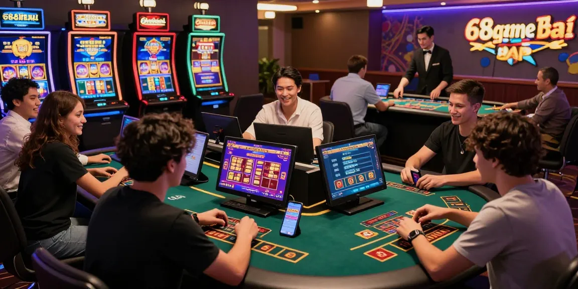 Interactive gaming scene showcasing players enjoying 68gamebai with live casino games and vibrant interfaces.