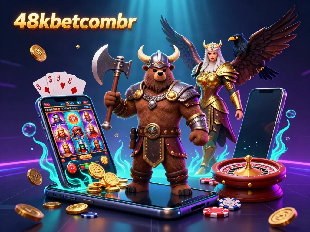 Engage in thrilling gameplay at 48xbetcombr with a colorful slot game and epic Viking characters.