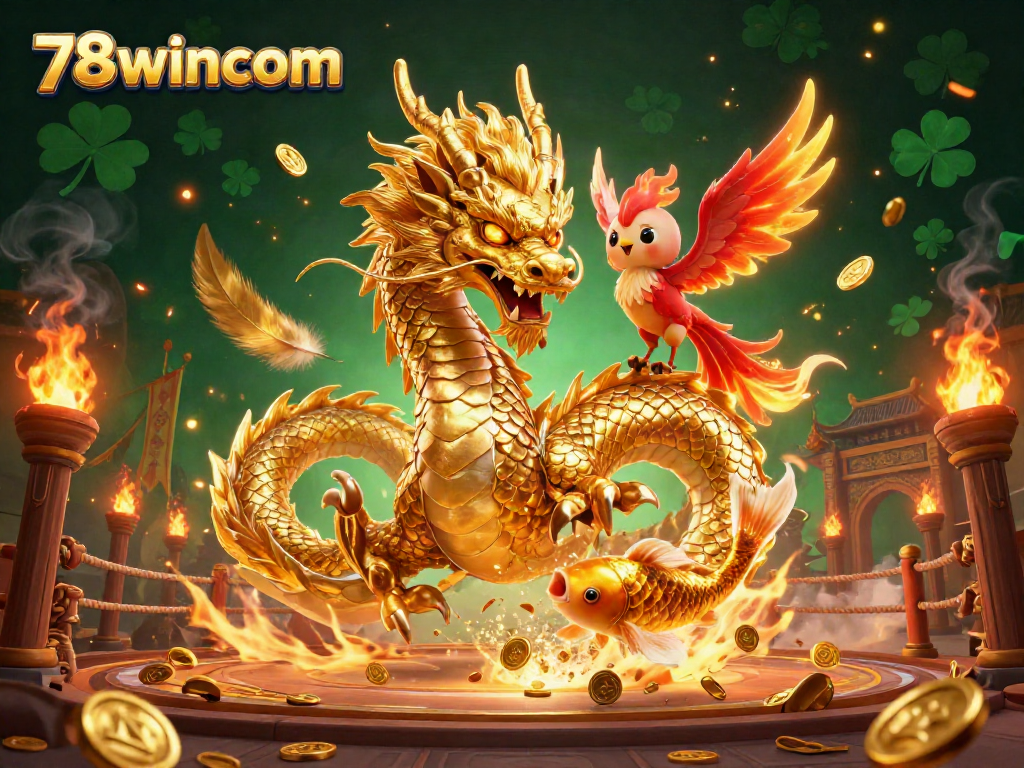 Winning strategies highlighted with dragons, koi fish, and casino elements at 78wincom.
