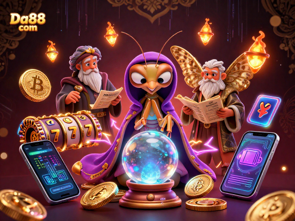 Engage with the vibrant Da88 com fantasy as the fortune teller unveils casino luck in 3D.