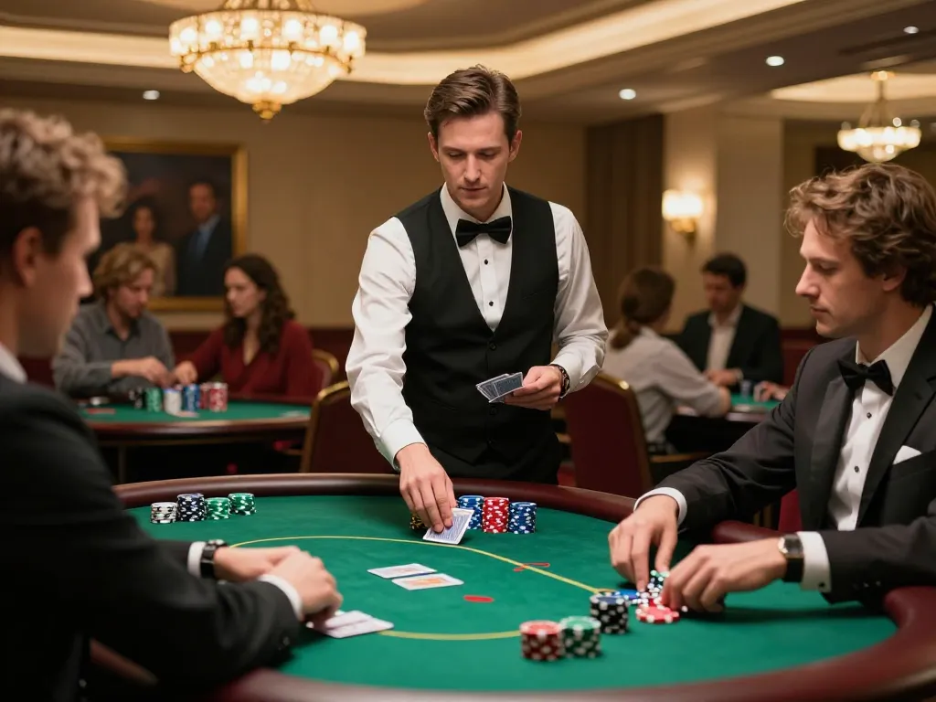 Play intense poker at Lu 88 in a sophisticated casino setting with vibrant gameplay.