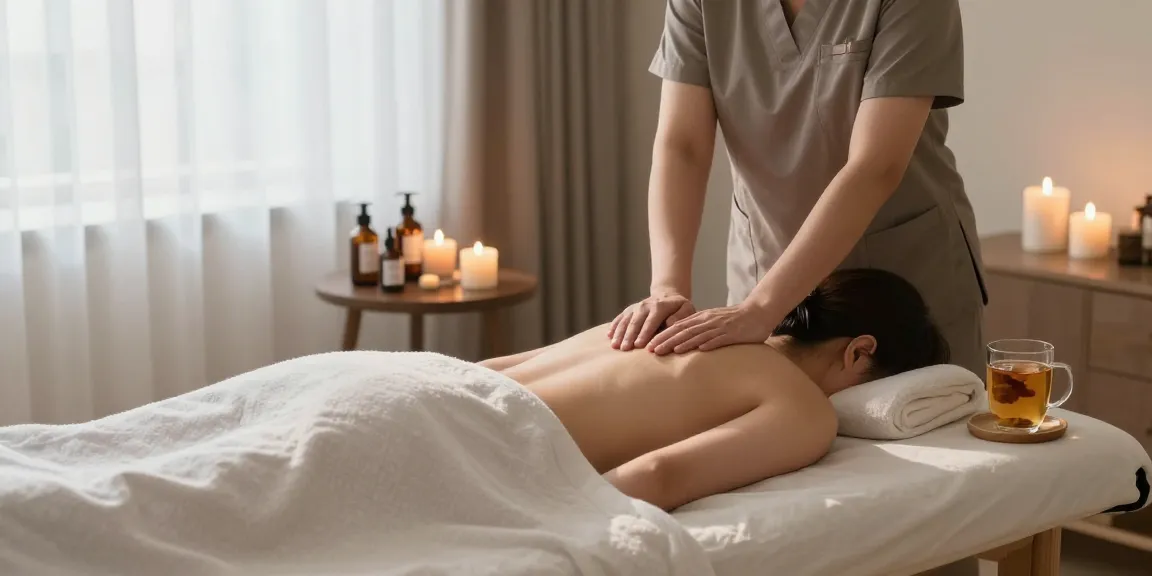 Experience 김포출장안마 in a tranquil home massage setting, showcasing professional therapist and soothing atmosphere.