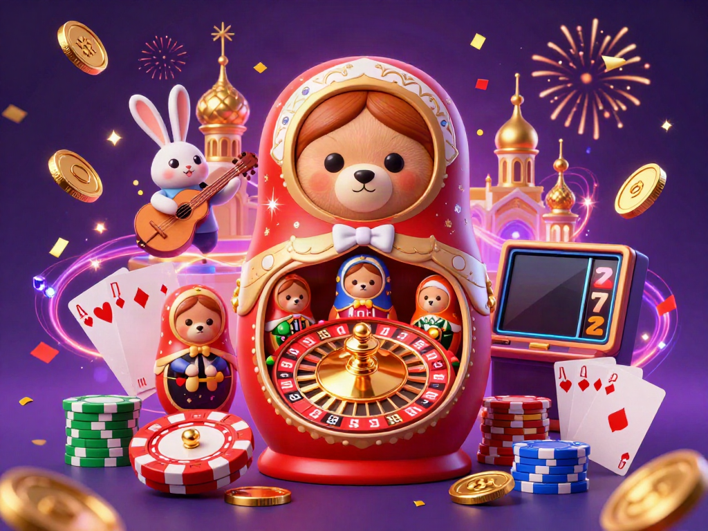 Experience U888's vibrant casino universe with animated bears and golden treasures.