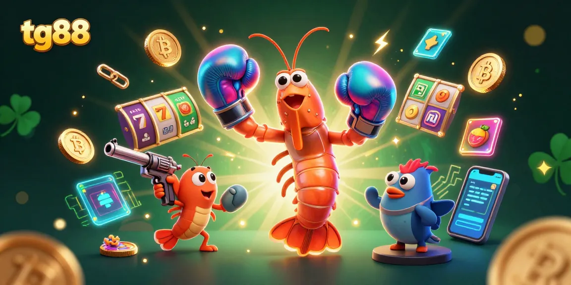 Engage with tg88 by exploring vibrant casino gameplay featuring cartoon marine characters amidst crypto elements.