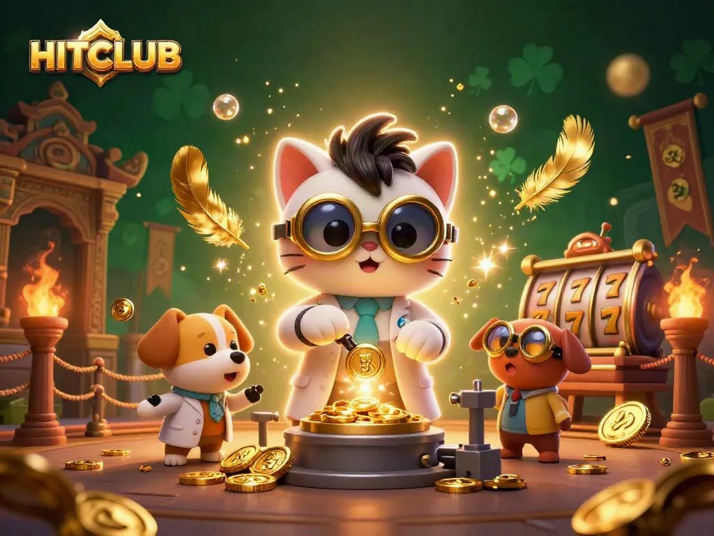 Experience the thrill of HITCLUB with action-packed gaming elements and colorful casino visuals.