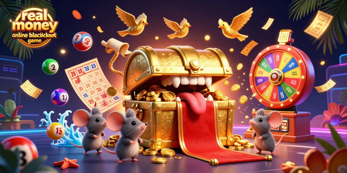Engage in the real money online blackjack game with vibrant illustrations of treasure and adventure.